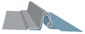 1” Clipless Standing Seam (Fastener Flange)