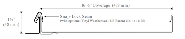 Berridge C-Lock 1.5” Standing Seam